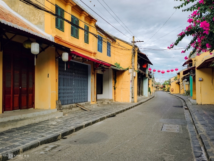 La vieille ville de Hôi An est calme pendant les jours de l’épidémie